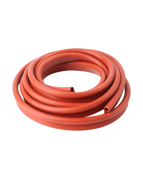 Zorqon 13ft silicone P-gasket seal coil, red, high-temp gasket for smoker door, 7/16 in thick, 7/8 in wide