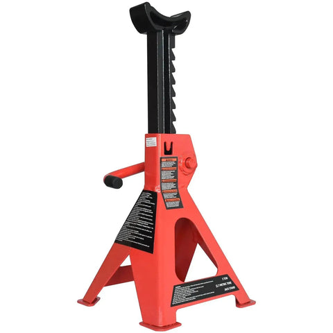Steel Jack Stands 3 Ton Capacity Pair With Adjustable Height And Self Locking Ratchet Supports Up To 6000 Pounds Easy To Use Automotive