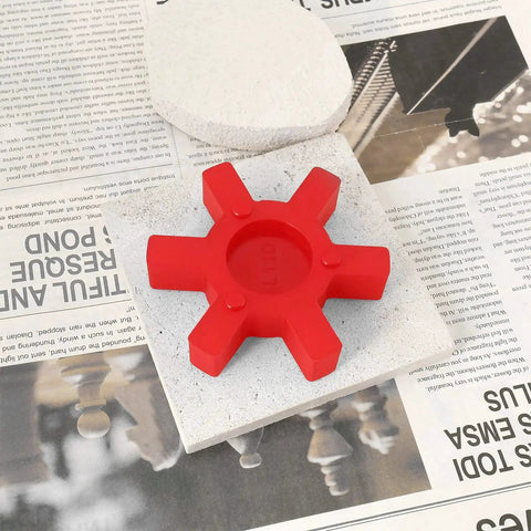 Urethane Jaw Coupling Insert L110 Two Pack For Lovejoy Style L-Jaw Couplings Red 83x45x18mm on stone slab