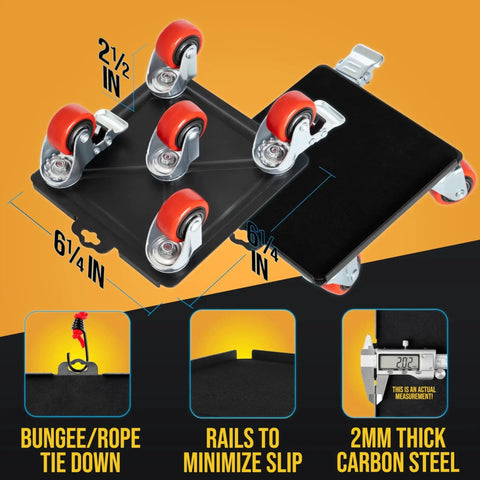 Heavy Duty Furniture Movers With Wheels Furniture Dolly Kit with industrial grade casters and 2mm carbon steel