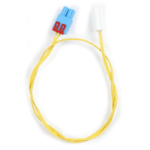 Upgraded DA32-10105X refrigerator temperature sensor with blue 2-pin connector and yellow wire harness