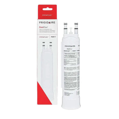 PurePour PWF1 Refrigerator Water Filter Replacement For Clean Tasting Water Reduces Common Contaminants NSF WQA Certified Easy Install Compatible With Frigidaire Refrigerators Model FPPWFU01