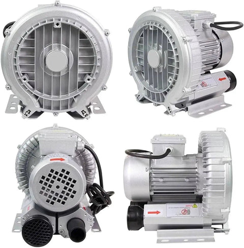 Regenerative Blower 120W To 1100W Single Phase Turbine Blower 110V 60Hz High Pressure Vortex Ring Blower Industrial Vacuum Pump