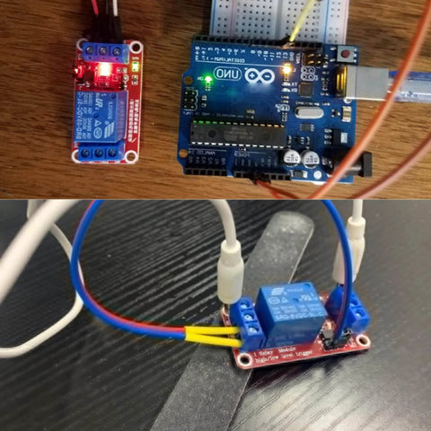 4 Pack 1 Channel 5V Relay Module With Optocoupler Isolation, High Or Low Level Trigger connected to microcontrollers for home automation projects