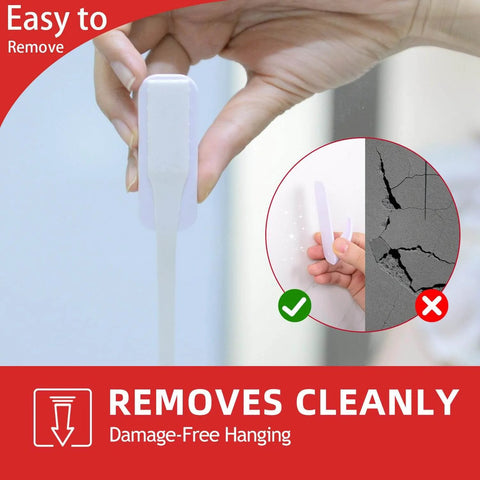 Demonstration of Heavy Duty Removable Double Sided Foam Tape for picture hanging, showing easy removal without wall damage.