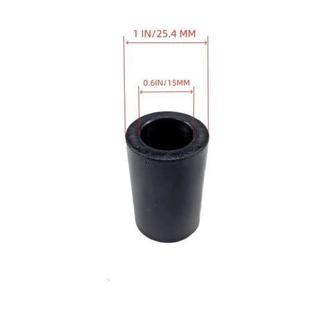 Replacement Axle Pivot Tube Spacer Bushing Nylatron For Husqvarna 532136518 And Craftsman 136518, front view with dimensions.