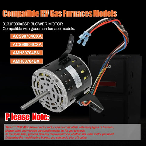Replacement 1/2HP 115V Blower Motor for Goodman Amana Janitrol Units 0131F00042SP 1130RPM Fits Several Models with Easy Install