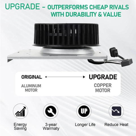 Premium Replacement Exhaust Fan For Nutone 671 And 672 Series with copper motor upgrade, energy saving and longer life.