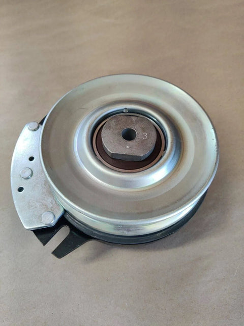 Front view of Replacement for Hustler Electric Clutch For 605827K 5219-193 Fits 36 42 and 52 OEM, showing metal exterior.