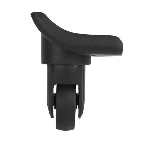 Replacement Luggage Wheel Suitcase Repair Spinner Wheels Model W149 side view of black PVC wheel with smooth bearings.