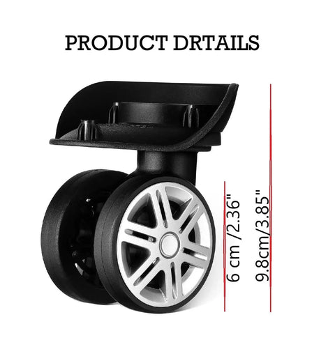 2 Pcs Replacement Luggage Wheels For Most Suitcases Durable Plastic 360 Degree Spinner Wheels With Smooth Quiet Rotation