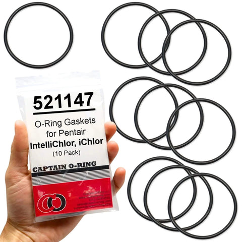 Replacement O Ring 521147 Gasket Pack For Pentair IntelliChlor IC15 IC20 IC40 IC60 And iChlor Salt Chlorine Generators Seals Cell Union Fittings On Each End 10 Pack
