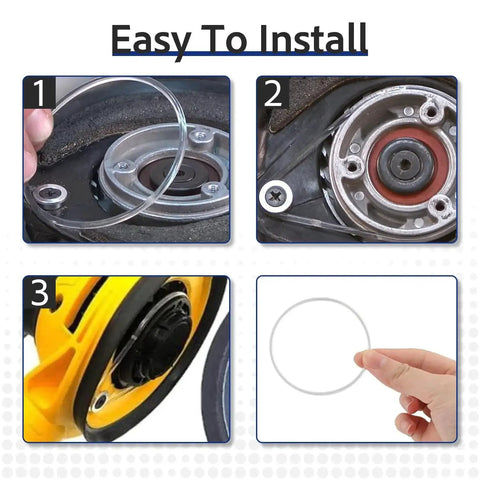 2 Pack Replacement Belts for 5 Inch Random Orbital Sanders compatible with DeWalt DWE6420 DWE6421 DWE6423 and similar models shown in installation steps