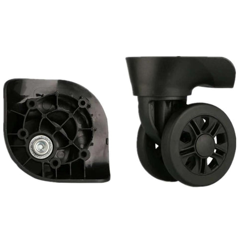 (DL-W170#) Mute Connected Spinner Wheels for Replacement Luggage Wheels Wear Silent Draw bar Box DIY, 2-pack black wheels
