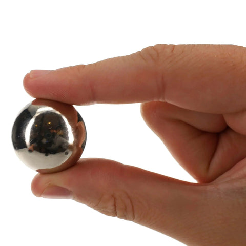 Replacement Steel Ball for Shoot The Moon Game & Pinball - 1.06 Inch (26.92 mm) held between fingers, polished metal