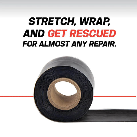 Roll of Rescue Tape Self Fusing Silicone Tape For Emergency Plumbing Repairs, Pipe And Hose Fix, 1 Inch By 12 Feet, Made In USA.