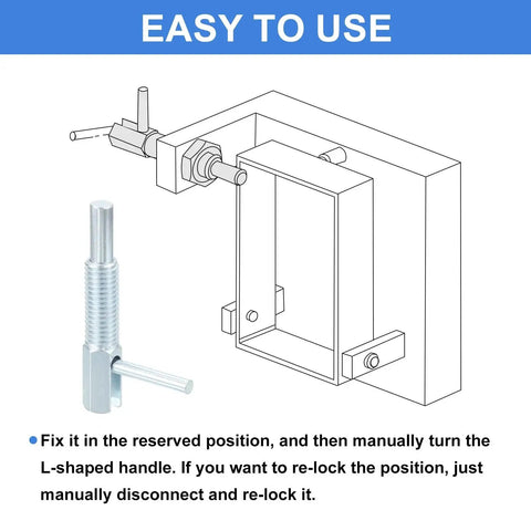 Diagram showing usage of Two Pack Retractable Indexing Plunger Pins M12 Thread Spring Plungers in machinery setup.