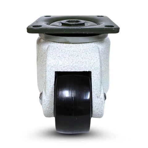Retractable Leveling Machine Caster 2 Inch Wheel 600 Lb Capacity Heavy Duty Industrial with Mounting Hardware Front View