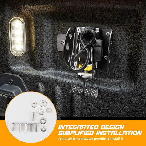 Installation of Custom Fit Retractable Ratchet Straps For Ford Maverick 2022 2023 2024 2025 on truck bed with hardware