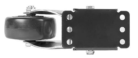Side view of Retractable Workbench Caster, 2.5-Inch Diameter Wheel, showing bracket and mounting holes, 600-Pound Capacity, 4 Pack (CA2580)