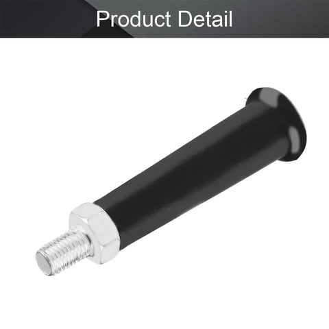 Revolving Handle Knobs M10 Threaded 22mm Head 100mm Height 2 Pack Plastic Metal For Machinery And Tools, black handle close-up