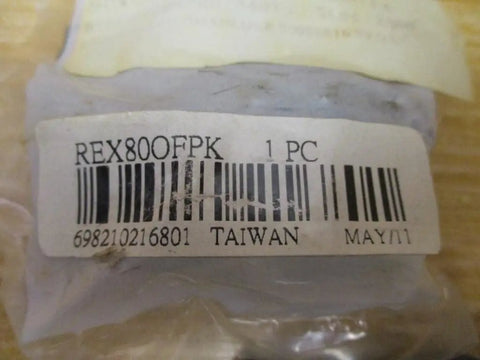 Package label showing barcode and model Rex80OFPK, Taiwan made, for Industrial Grade Offset Link Chain For Heavy Duty Conveyors Rex80OFPK Model 50058615 80 Pitch Rexnord Compatible Replacement Chain For Maintenance And Repairs.
