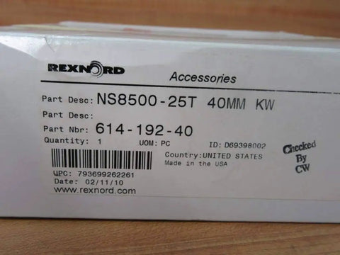 Packaging label of Heavy Duty Sprocket 614-192-40 For Industrial Chain Drives Compatible With Rexnord 61419240