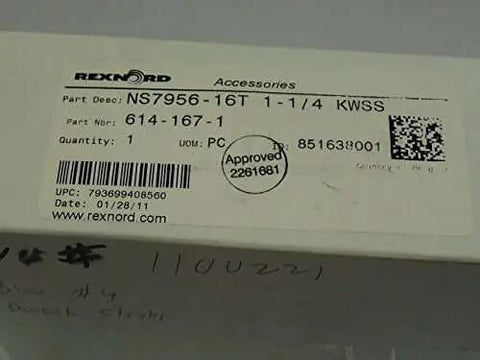 Box label for One And A Quarter Inch Round Shaft Ready Bore Molded Split MatTop Sprocket With 16 Teeth For 7950 Series