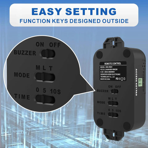 Wireless RF Remote Access Control Electric Strike Door Lock Fail Secure Kit with remote control settings display