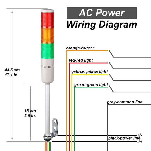 Industrial Signal Tower Light Set For Factory Floors With RGB LED Indicators 110V 3 Tiers LED Andon Light Without Sound