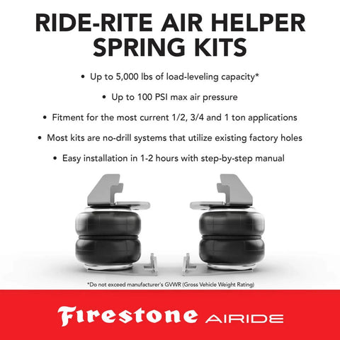 All In One Wireless Rear Air Spring Kit For 2011 2026 Silverado Sierra 2500HD 3500HD Up To 5000 Lb Load Capacity shown uninstalled