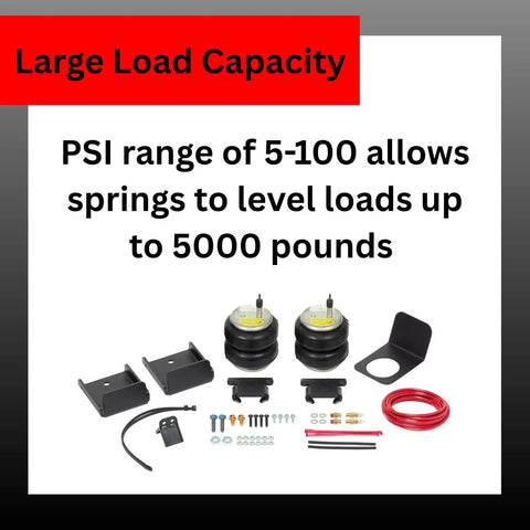 Rear Ride Rite Air Spring Kit For Silverado And Sierra 1500 2019 To 2025 components including springs and brackets