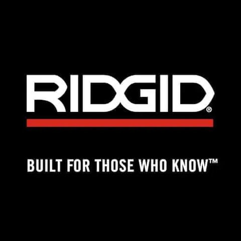 RIDGID logo with tagline 'Built for Those Who Know' on black background