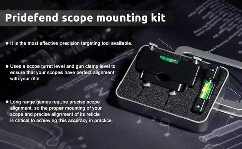 Precision Scope Level Kit For Rifle With Bubble Level Clip Magnetic Universal Leveling Tool And Durable Storage Case