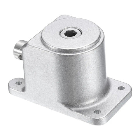 One To One Manual Right Angle Bevel Gearbox With 15mm Shaft And 1.5 Module 20 Teeth For DIY Folks And Steering Gear Systems With Handle For Your Simple Mechanical Builds And Durable Aluminum Frame And 45 Steel Shaft Uxcell; compact aluminum gearbox with 15mm bore visible.