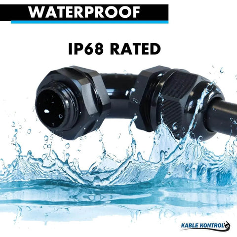 Half Inch Right Angle Cable Gland 14 NPT 20 Pack Nylon Cord Grip And Strain Relief Built Tough Waterproof Adjustable Locknut
