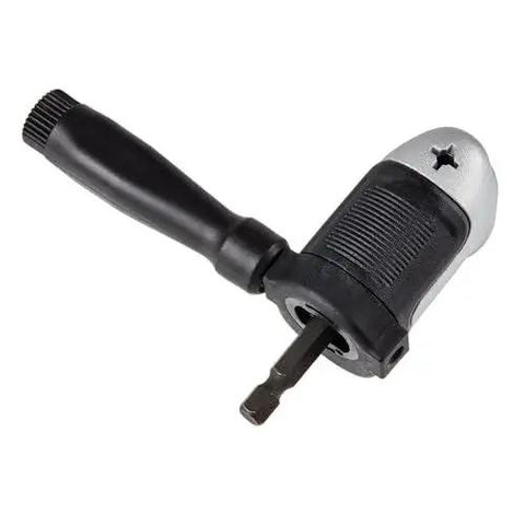 Right Angle Drill Attachment 4-In-1 System With 12-Inch Compact Straight Flexible Shaft 90 Degree Drill Adapter Impact Ready