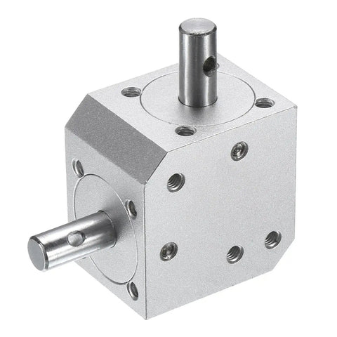 Tapered Bevel Gear Box 1to1 With Right Angle Drive Shafts 8mm 20 Teeth For Diy, aluminum frame with stainless steel shafts
