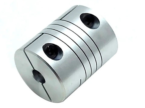 6.35 X 12.7mm Flexible Shaft Coupling 1/4 X 1/2 Inch CNC Rigid Aluminum Coupler, D25mm L30mm for CNC Machining and Rotary Tools