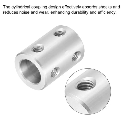 Rigid Shaft Coupling 7 To 10 Mm For 3D Printers And CNC Machines 22 By 16 Mm Dual Piece Set With Eight M4 Screws Stainless Steel