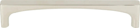 Riverside 5-1/16 Inch Center To Center Cabinet Pull In Durable Finish From The Grace Collection, front view showing zinc construction