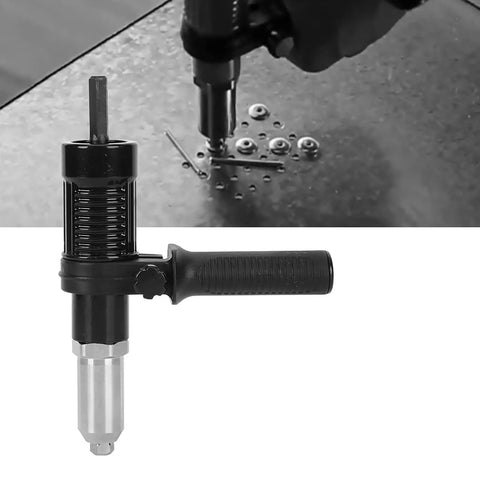 Rivet Gun Adapter For Electric Drill With Vertical Grip, High Hardness Alloy Steel Forged Head for pull rivets installation