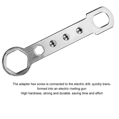 Rivet Gun Adapter For Electric Drill With Vertical Grip, High Hardness Alloy Steel Forged Head, Riveting Tool Kit With Wrench