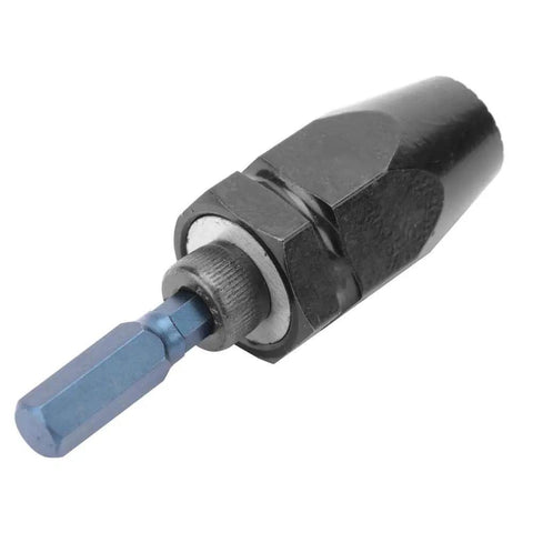 Pneumatic Rivet Nut Head Set For Air Riveters M5 M6 M8 M10, Four Size Kit With Hex Straight Shank attachment visible