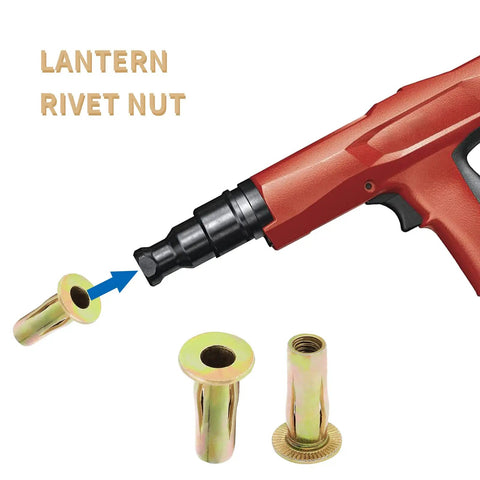 Tool inserting 25 Pack Multi Grip Rivet Nut Inserts Pre Bulbed One Quarter Inch Twenty Thread Heavy Duty Nutsert For Sheet Metal Flat Head Slotted Carbon Steel Fasteners