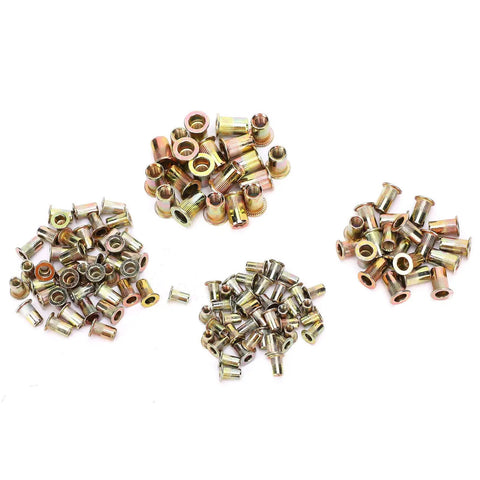 240 Piece Rivet Nut Set M3 M4 M5 M6 Zinc Plated Quick Riveting Hardware For Metal Panels Pipes And Lightweight Industrial Projects