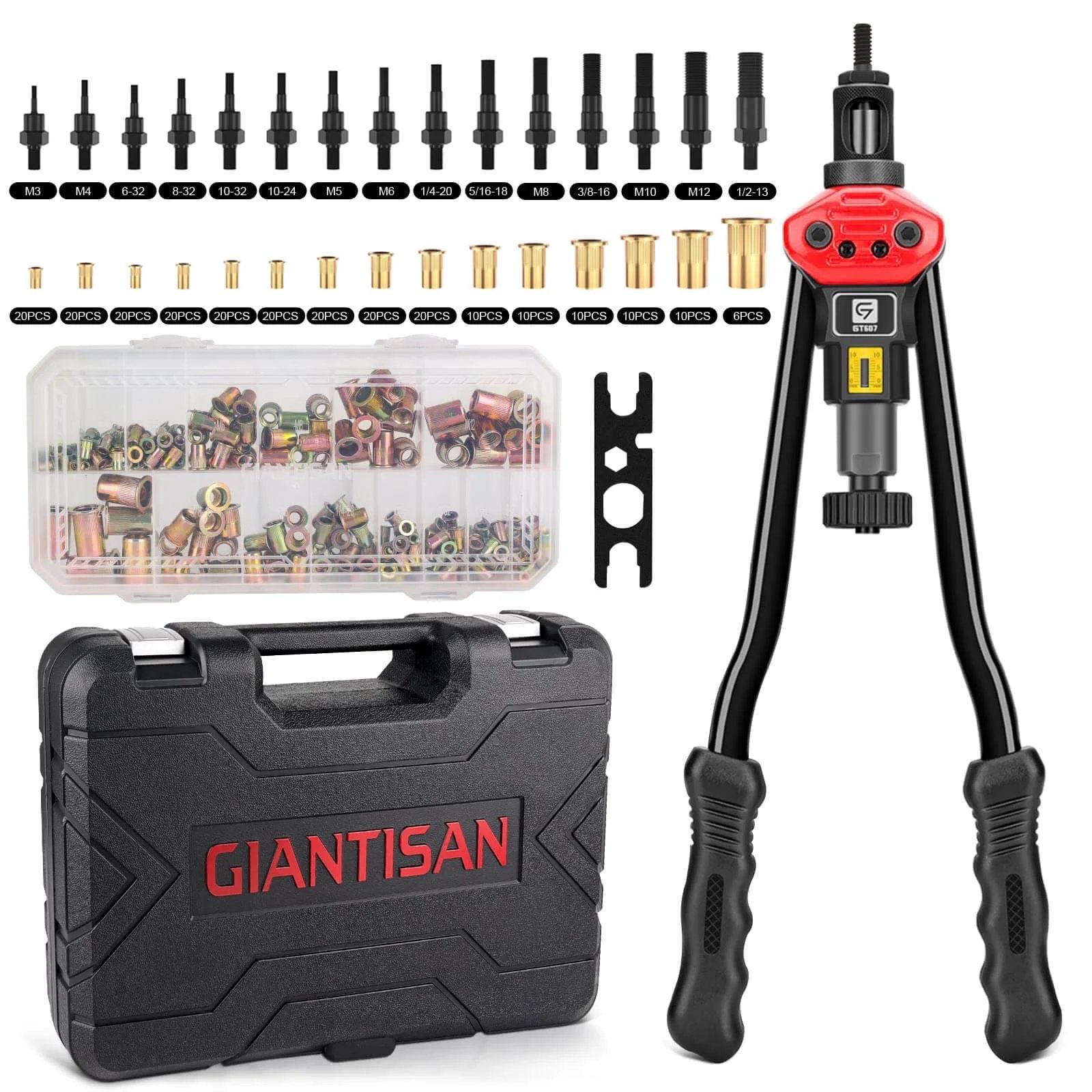 rivet nut tool kit - 236 Pack for Quick Installs 🍁 &nd...