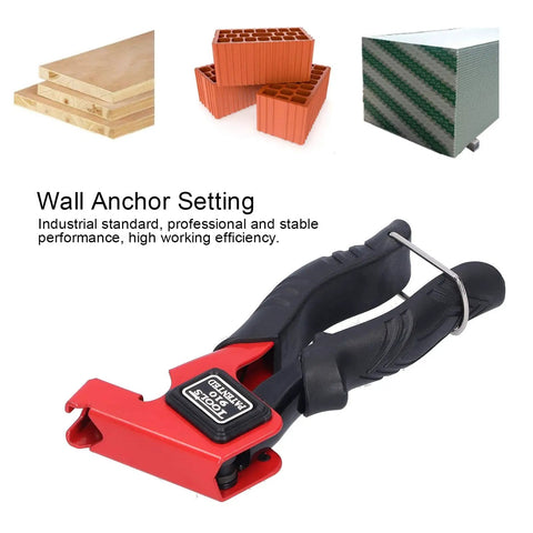 Ergonomic Rivet Wall Anchor Setting Tool Expansion Screw Tightening For Hollow Wall Cavities Industrial Riveting Tool Durable Alloy Steel Construction With 0.6 Inch Stroke And Sixteen Times Arm Force front view