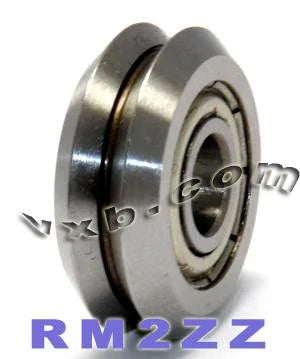 RM2ZZ 3/8" V-Groove Guide Bearing Shielded Vgrooved pack of 4 - VXB Ball Bearings