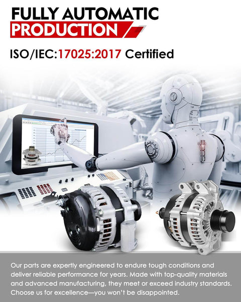 3.6L V6 High Output Alternator Replacement 180Amp For Dodge Durango Charger Chrysler 300 2011-2021 in production setting